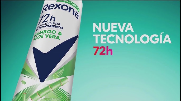 REXONA - Aerosol antitranspirante ACTIVADO POR EL MOVIMIENTO - BAMBOO &amp; ALOE VERA - 72h x 89 g / 150 mL