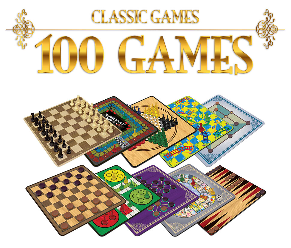 100 GAMES - Set de juegos de mesa CLASSIC GAMES - 100 GAMES en caja