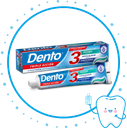 DENTO 3 - Crema dental anticaries con fluor TRIPLE ACCION x 80 g