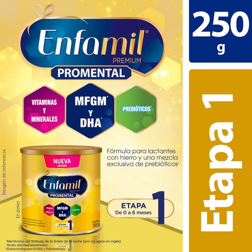 ENFAMIL PREMIUN - Formula infantil de inicio en polvo - PROMENTAL - Etapa 1 / 0 - 6 meses x 250 g