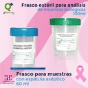 FRASCO RECOLECTOR HECES - Frasco para muestras con espatula ASEPTICO x 60 mL