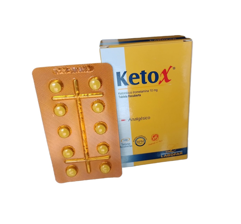 KETOX - Tabletas recubiertas caja x 100 - 10 mg