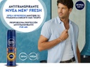 NIVEA MEN - Aerosol antitranspirante antibacterial FRESH SPORT - INFINI FRESH - 48h PROTECCION x 91 g / 150 mL