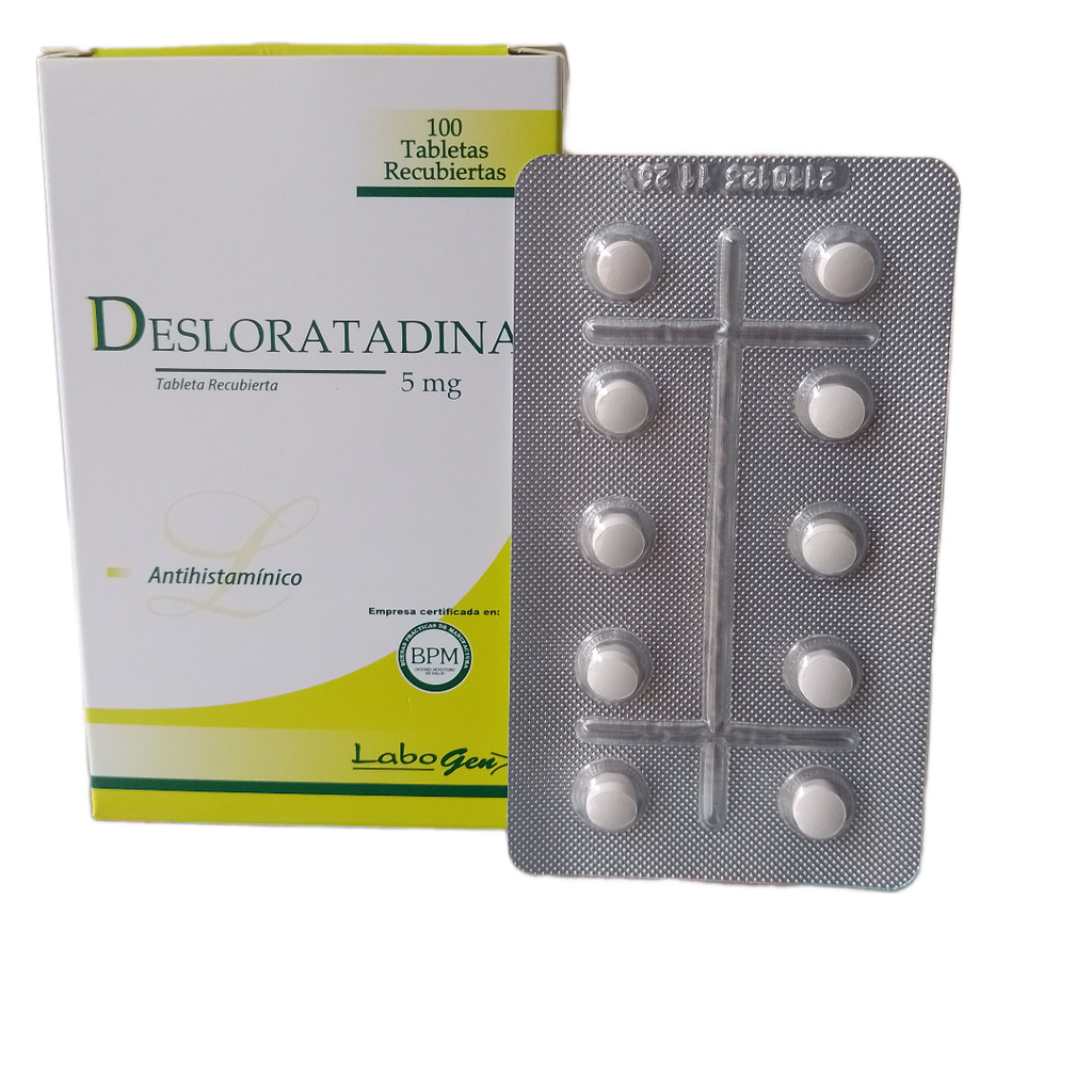 DESLORATADINA - Tabletas recubiertas caja x 100 - 5 mg