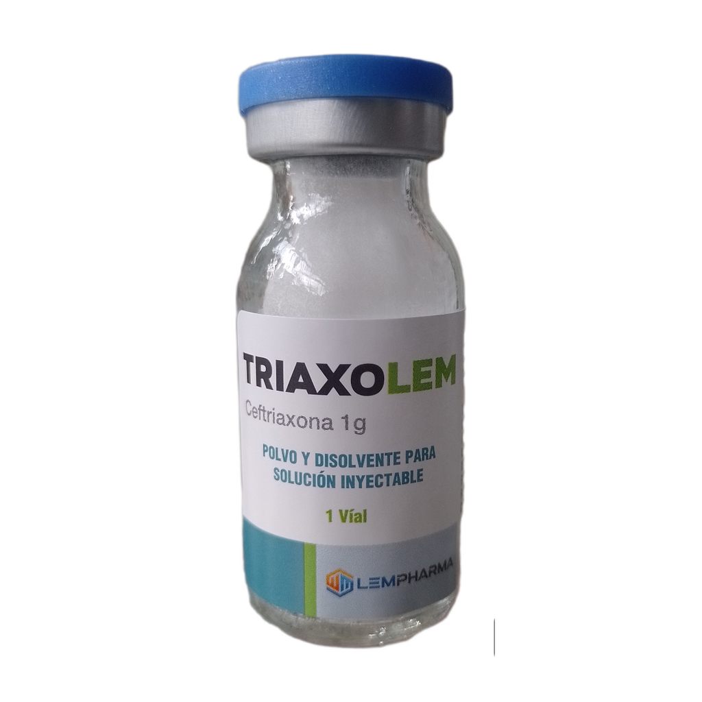 TRIAXOLEM - Polvo y disolvente para solucion inyectable - 1 vial + 1 ampolla solvente x 3.5 mL via I.M. - 1 g