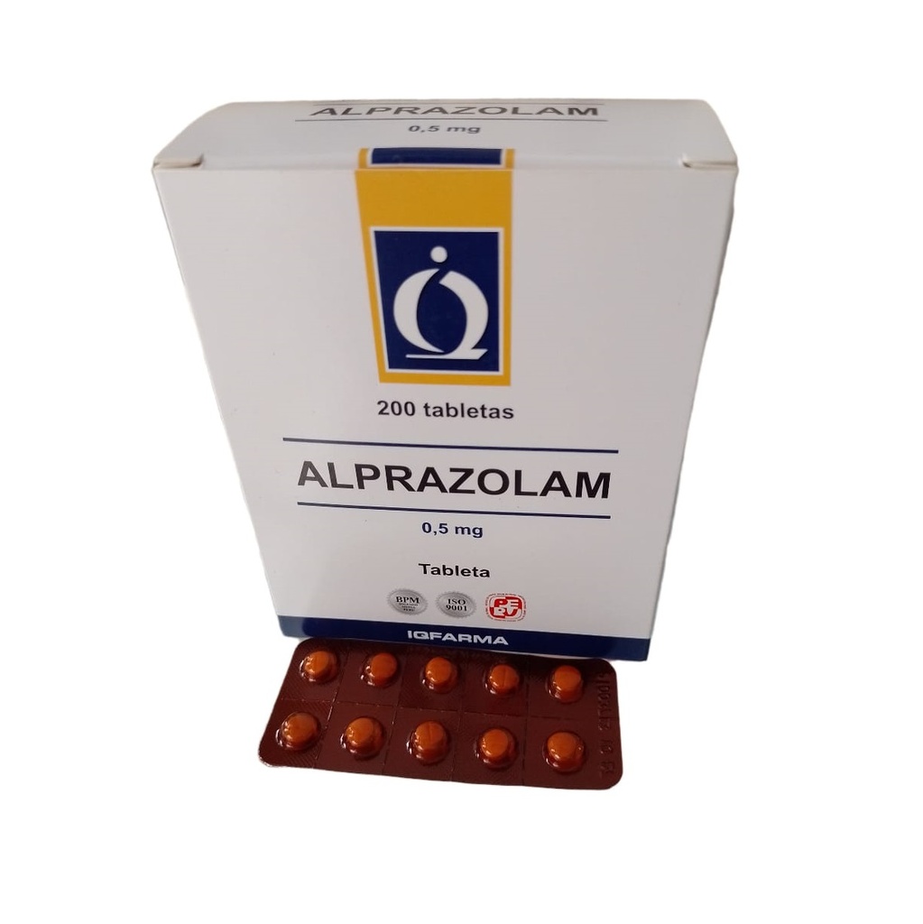 ALPRAZOLAM IQFARMA - Tabletas vial oral caja x 200 - 0.5 mg