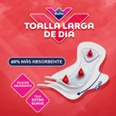 NOSOTRAS - Toallas higienicas NOSOTRAS - TOALLA DIA - LARGA EXTRA SUAVE - FLUJO ABUNDANTE paquete x 8 toallas