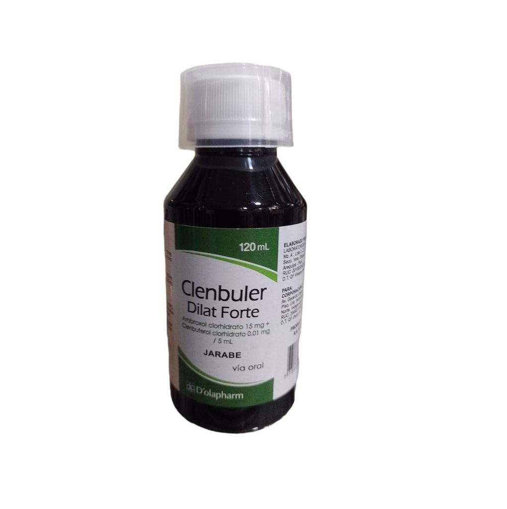 CLENBULER DILAT FORTE - Jarabe x 120 mL - 0.01 mg + 15 mg / 5 mL