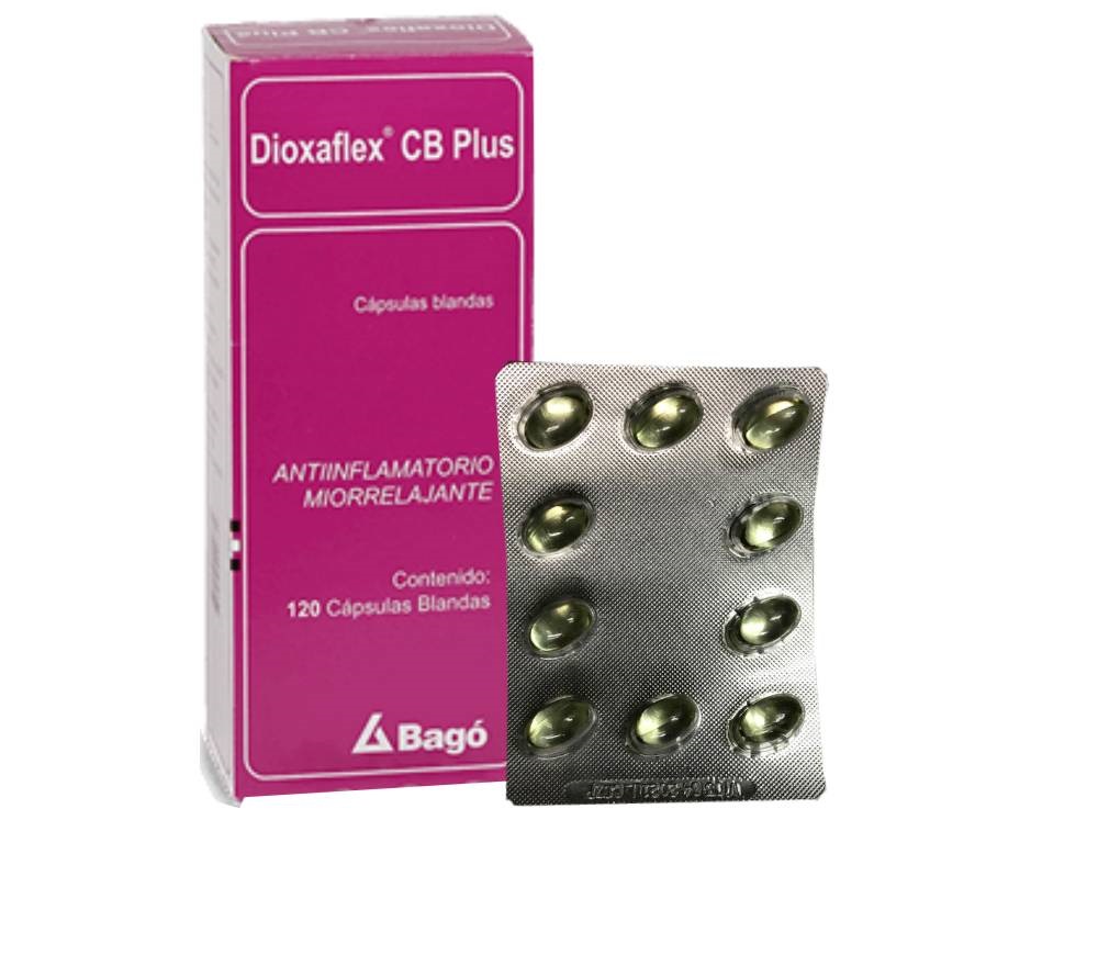 DIOXAFLEX CB PLUS - Caps. caja x 100 - 50 mg + 4 mg