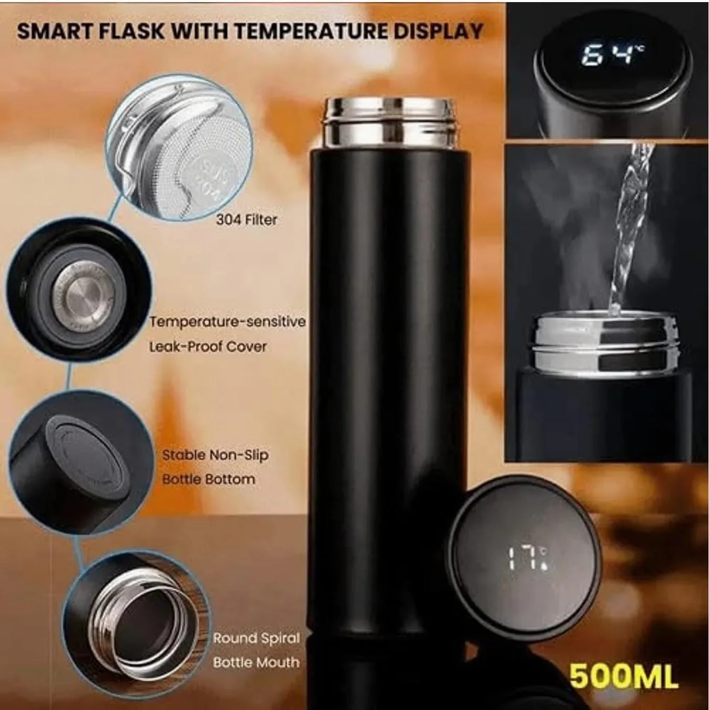 TERMO - Termo SMART CUP LED - DISPLAY TEMPERATURE en variedad de colores x 500 mL