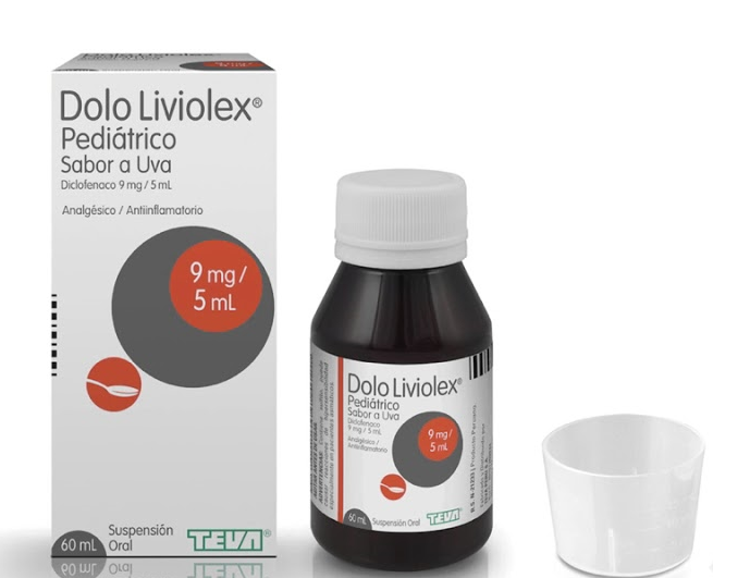 DOLO LIVIOLEX PEDIATRICO - Suspension oral x 60 mL - SABOR UVA - 9 mg / 5 mL