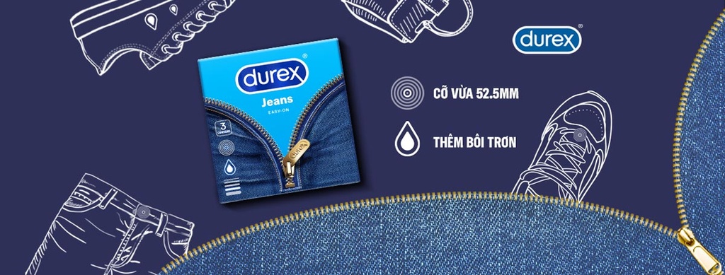 DUREX - Condones de latex lubricados x 3 unidades