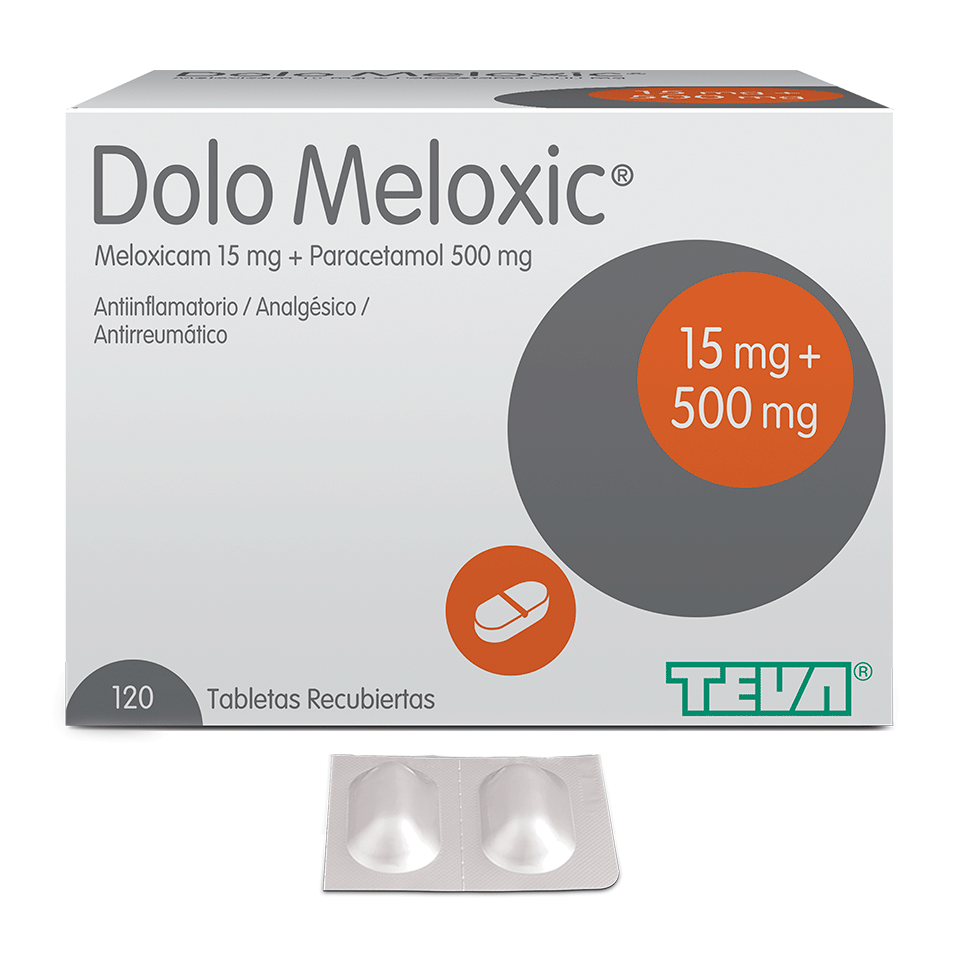 DOLO MELOXIC - Tabletas caja x 120 - 15 mg + 500 mg