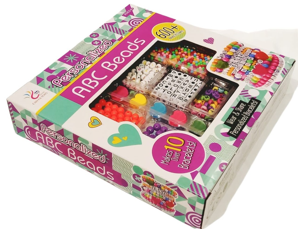 SET CUENTAS - Set de cuentas CHICA - PERSONALIZED ABC BEADS para niñas en variedad de colores y modelos