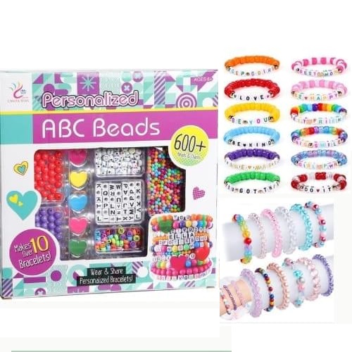 SET CUENTAS - Set de cuentas CHICA - PERSONALIZED ABC BEADS para niñas en variedad de colores y modelos