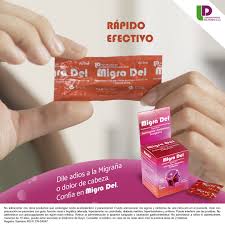 MIGRA DEL - Tabletas caja x 100 ( 50 sobres x 2 c/u ) - 250 mg + 250 mg + 65 mg