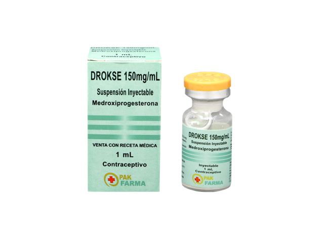 DROKSE - Suspension inyectable caja x 1 mL via I.M. - 150 mg / mL