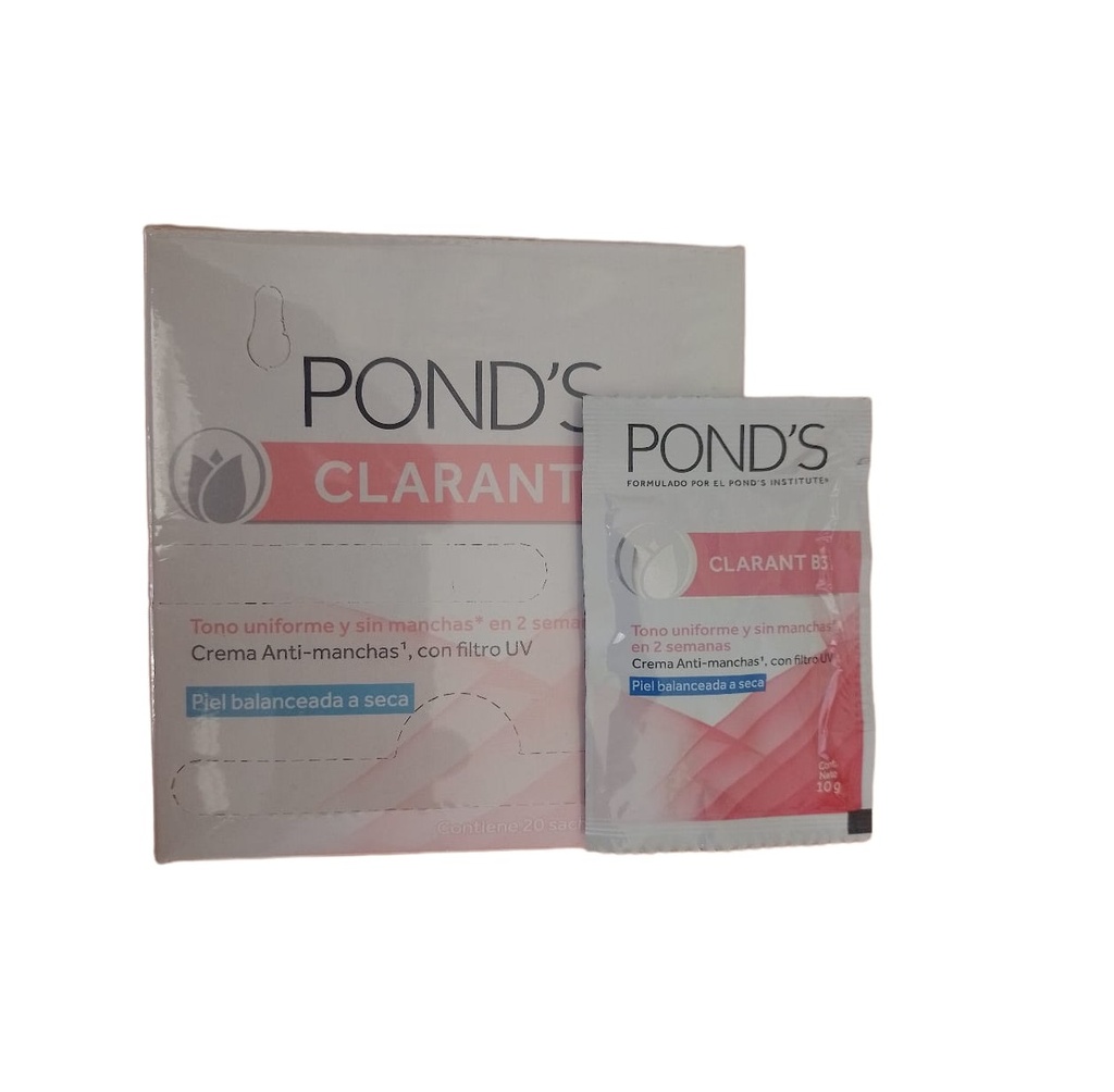 POND'S CLARANT B3 - Crema Anti manchas con filtro UV PIEL BALANCEADA A SECA x 10 g