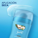 SECRET - Gel invisible antitranspirante SECRET - 5X FRESH DEFENSE COCONUT x 45 g