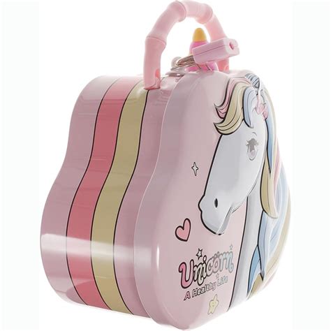 ALCANCIA - Alcancia de lata modelo UNICORNIO con candadito