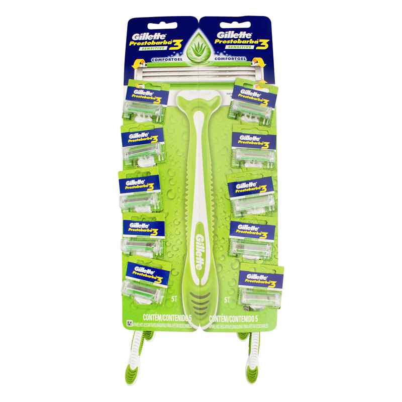 GILLETTE PRESTOBARBA 3 SENSITIVE - Afeitadora desechable GILLETTE 3 hojas