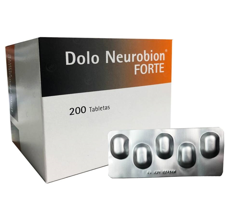 DOLO NEUROBION FORTE - Tableta caja x 200 - 50 mg + 50 mg + 50 mg + 1 mg