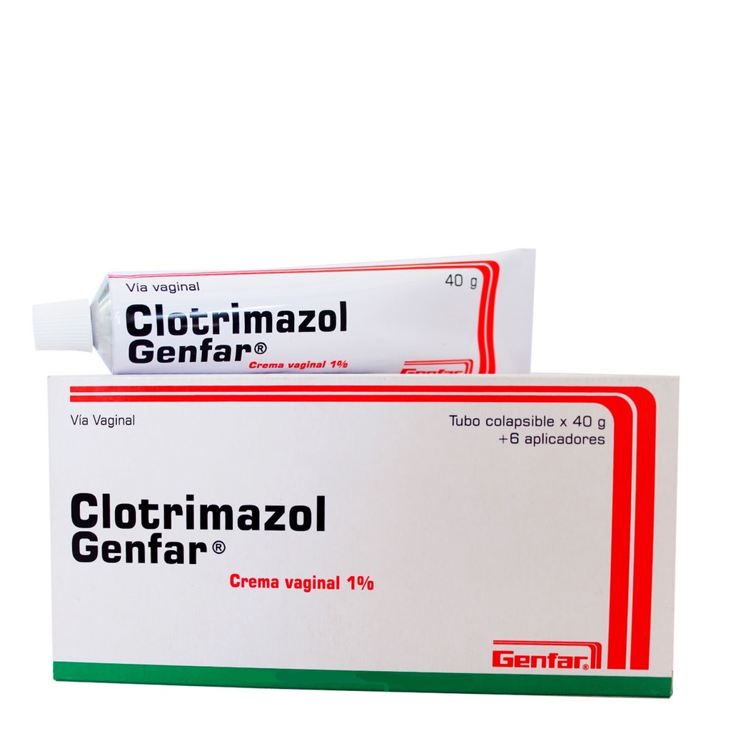 CLOTRIMAZOL PORTUGAL - Crema vagina tubo x 40 g - Incluye 6 aplicadores x 5 g - 1.0 %