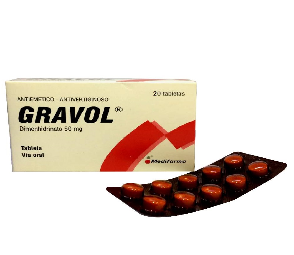 GRAVOL - Tabletas caja x 20 - 50 mg