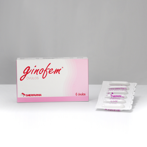 GINOFEM - Ovulos caja x 6 - 500 mg + 100 mg + 0.25 mg