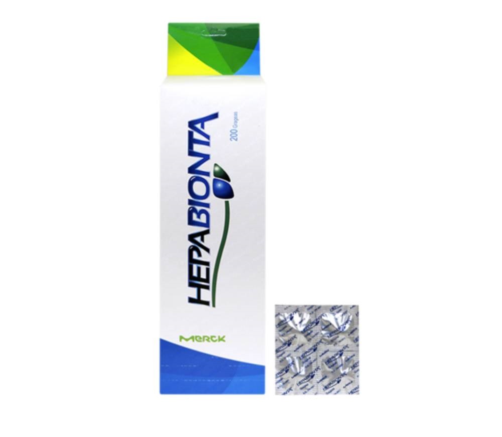 HEPABIONTA - Gragea caja x 200 - 5 mg + 4 mg + 4 mg + 8 mcg + 5 mg + 0.1 mg + 5 mg + 15 mg + 25 mg + 20 mg + 10 mg