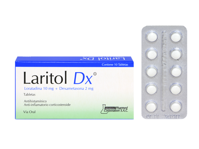 LARITOL DX - Tabletas caja x 10 - 10 mg + 2 mg