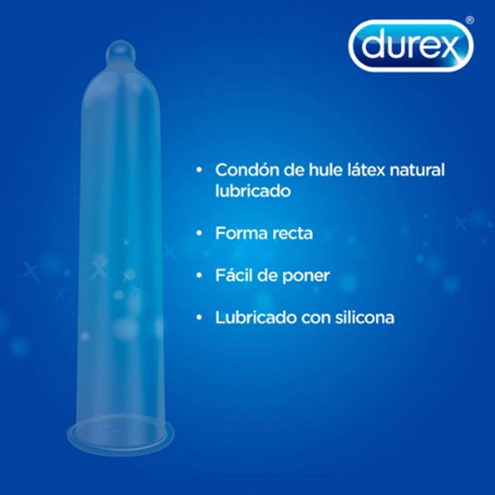 DUREX - Condones de latex lubricados x 3 unidades