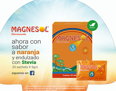 MAGNESOL NARANJA - Efervescente caja x 33 sobres - 5 g