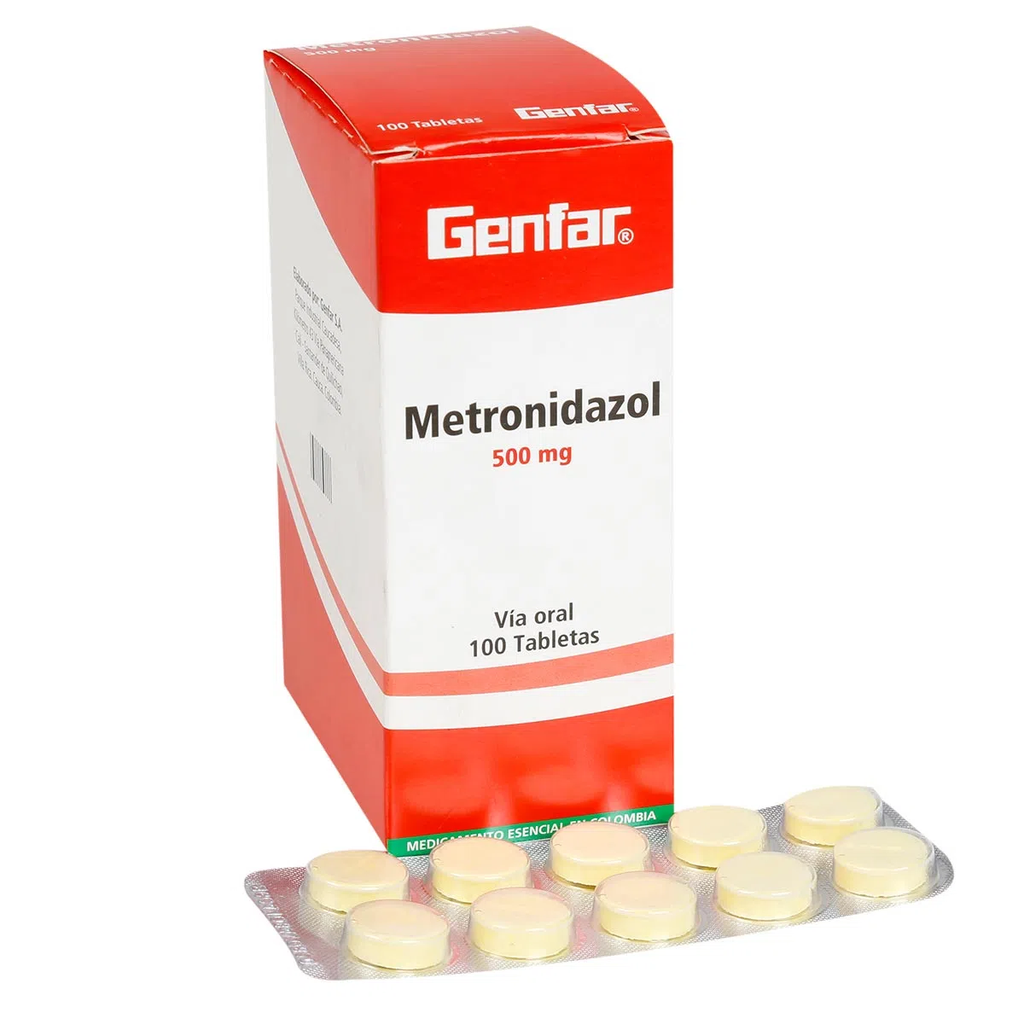 METRONIDAZOL GENFAR - Tabletas caja x 100  - 500 mg