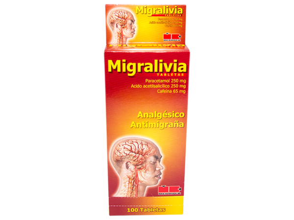 MIGRALIVIA - Tabletas caja x 100 - 250 mg + 250 mg + 65 mg