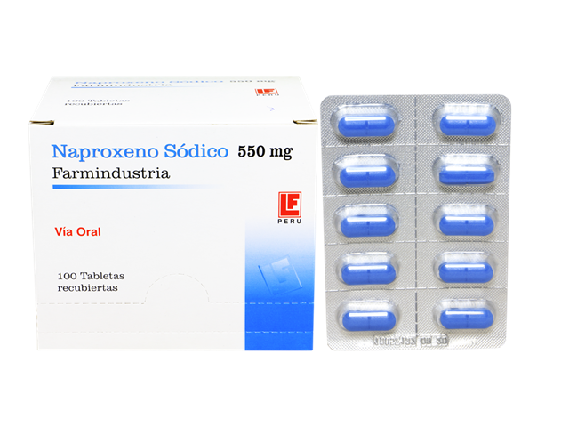 NAPROXENO SODICO FARMINDUSTRIA - Tabletas recubiertas caja x 100 - 550 mg