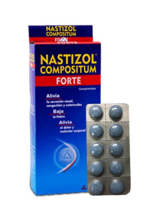 NASTIZOL  COMPOSITUM FORTE - Comprimidos caja x 150 - 500 mg + 4 mg + 10 mg