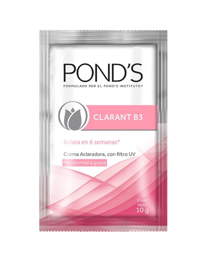 POND'S CLARANT B3 - Crema aclaradora con filtro UV PIEL NORMAL A GRASA x 10 g