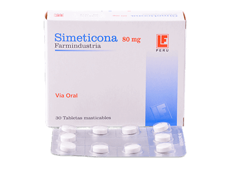 SIMETICONA - Tabletas masticables caja x 30 - 80 mg