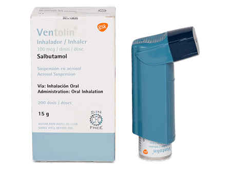 VENTOLIN - Inhalador 100 mcg / dosis - 200 dosis