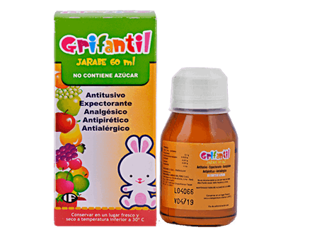 GRIFANTIL - Jarabe x 60 mL - 0.1 g + 0.0025 g + 0.001 g + 0.001 g