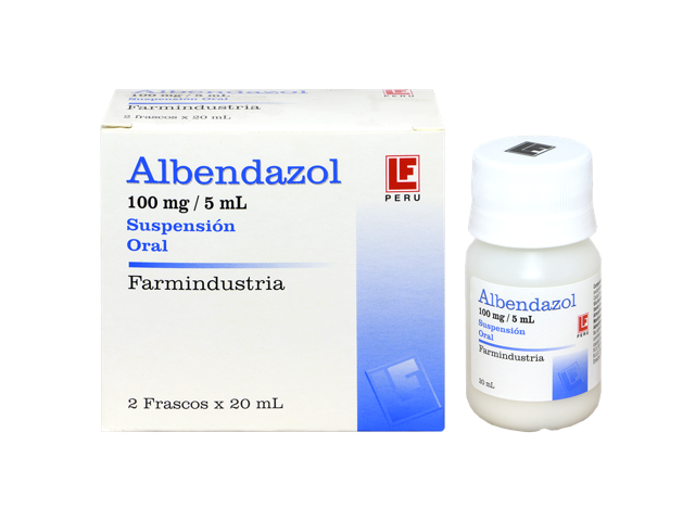 ALBENDAZOL - Susp. Oral caja x 2 Fco. x 20 mL- 100 mg / 5 mL