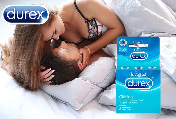 DUREX - Condones de latex lubricados x 3 unidades