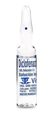 DICLOFENACO SODICO - Solucion inyectable ampolla via I.M. caja x 10 - 75 mg / 3 mL