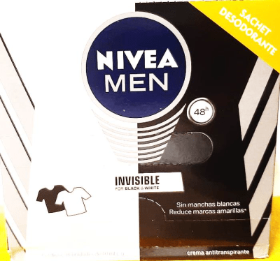 NIVEA MEN - Crema antitranspirante INVISIBLE FOR BLACK &amp; WHITE 48H x 10 mL