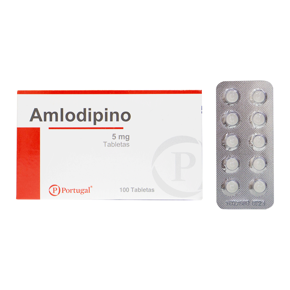 AMLODIPINO PORTUGAL - Tab. rec. caja x 100 - 5 mg