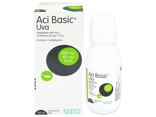 ACI BASIC - Suspension oral - sabor UVA x 150 mL - 800 mg + 60 mg / 10 mL