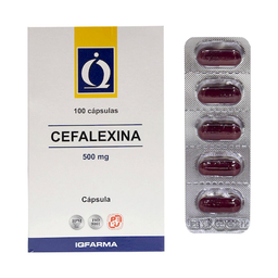 CEFALEXINA IQFARMA - Capsulas caja x 100 - 500 mg