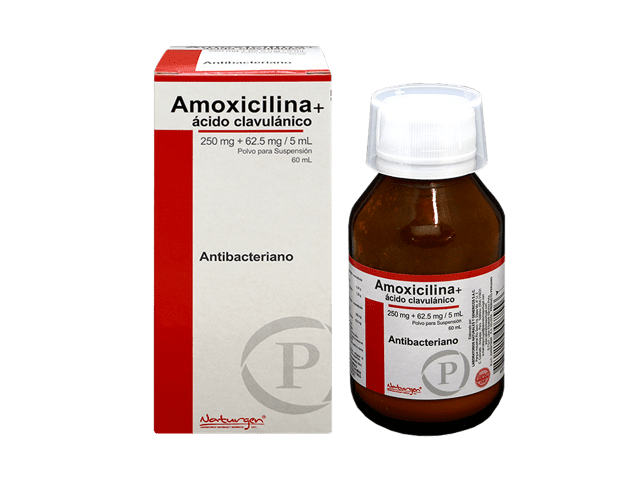 AMOXICILINA+ ACID. CLAVULA. - Polv. Susp. Oral Fco. x 60mL - 250 mg + 62.5 mg / 5 mL