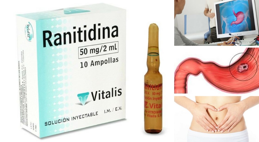 RANITIDINA - Solucion inyectable ampolla via I.M. - I.V. caja x 10 - 50 mg / 2 mL